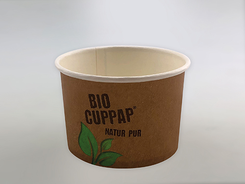 Pappbecher BioCupPap 230 (GE-2ca. 230ml randvoll, Ø90mm, H57