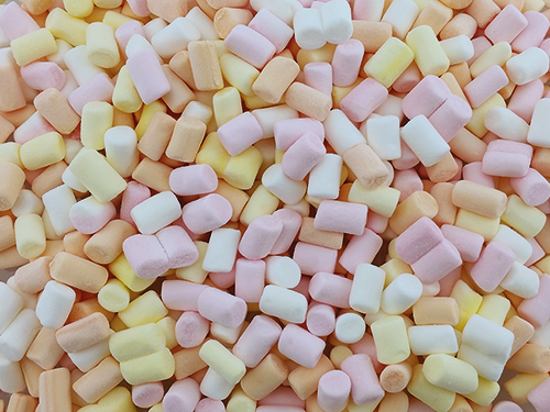 Mini-Marshmallows, 4-frbg. 11mm, 0,1gr., 4x1kg 