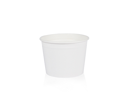 weiße Pappbecher W140 (GE-9) 140ml randvoll, Ø73mm, H53mm 