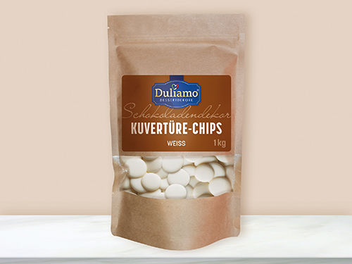 DULIAMO Kuvertüre Chips Weiß 36x1kg-Beutel 