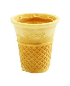 Waffel Eisbecher klein E68 Do570-Stk./Krt. Ø56x60mm 