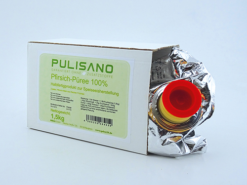 PULISANO Pfirsich-Püree - Karton mit 12 Kilogramm
