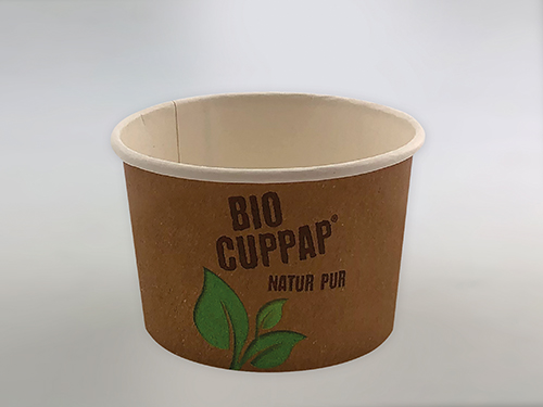 Pappbecher BioCupPap 225 (GE-1ca. 225ml randvoll, Ø80, H65mm