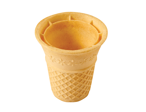 Waffel Eisbecher groß E73 Dopp320-Stk./Krt. Ø66x70mm 