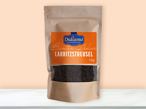 DULIAMO Lakritzstreusel schwar6x1kg-Beutel 