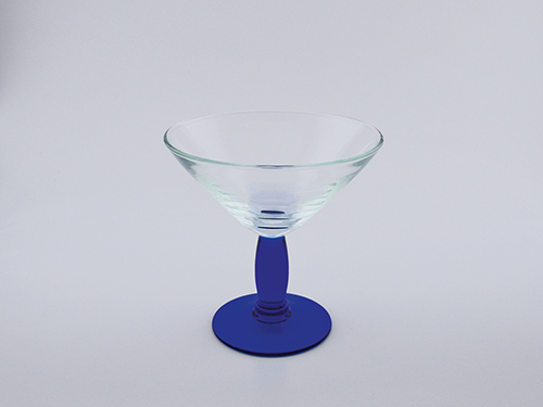 Glas G1-1022B 450ml blau Giulia, H16cm/Ø15,5cm 