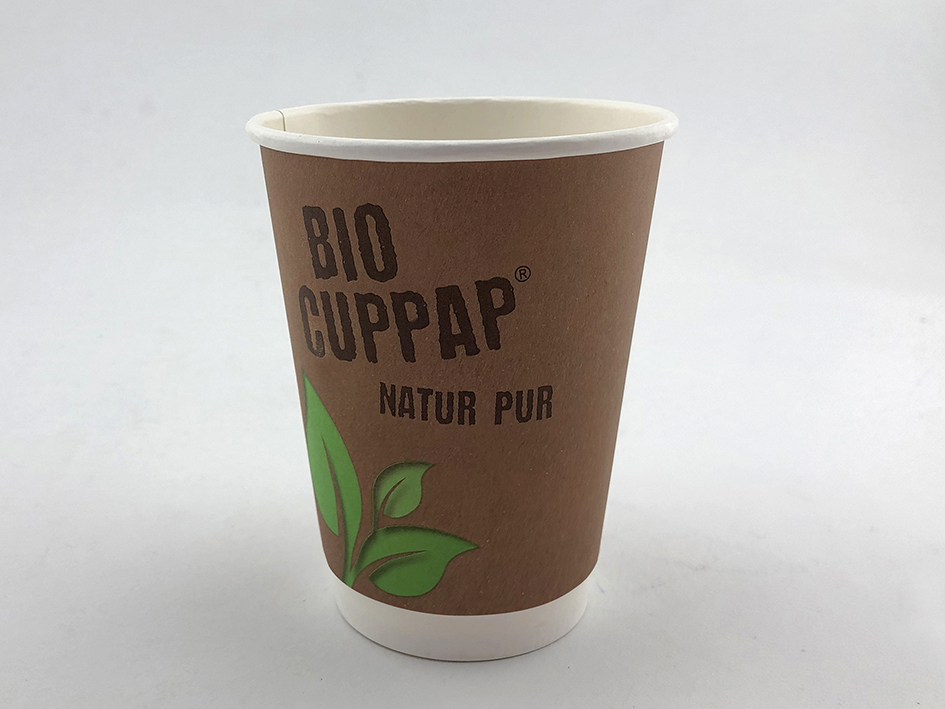 BioCupPap Hot 300DW (12oz) dop420ml randvoll, Ø90mm, H112mm 