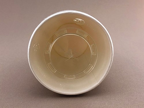 Flachdeckel rPET für TrinkbechØ90mm mit Kreuzschlitz 